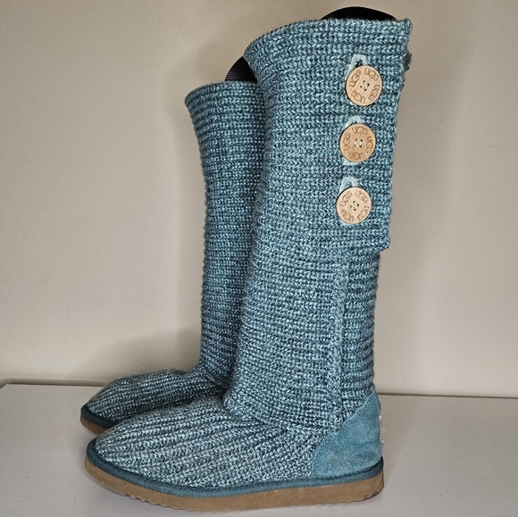 Ugg Women's Shoes Classic Cardy Knit Ugg Boots - Picture 2 of 16